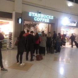 Spirit Airlines - Quick cup of coffee while we're waiting can you believe it 5 in the morning there's a line:-)