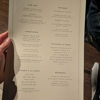 Melvyn’s at the Ingleside Estate - Menu for 12/10/25 for their 50th anniversary - American Near Me - Palm Springs, California