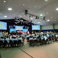 Bongiorno Conference Center - Large group worship or teaching session at Bongiorno Conference Center auditorium, designed for church conferences, youth eve...