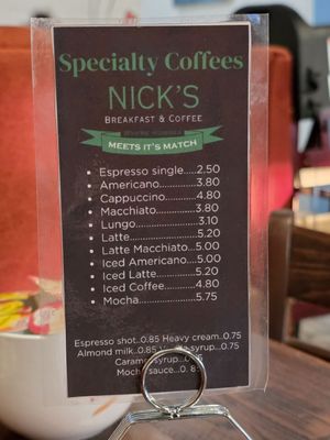 Menu photo 3 Nick’s Breakfast & Coffee Leander, TX Menu photo 3 Nick’s Breakfast & Coffee Leander, TX