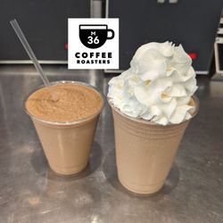 M36 Coffee Roasters - Cold and creamy, vanilla granitas are ready to go.  Available dairy free