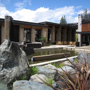 Bardessono Hotel and Spa - View of the courtyard.  Pool is on the 2nd level - Hotels Near Me - Yountville, California
