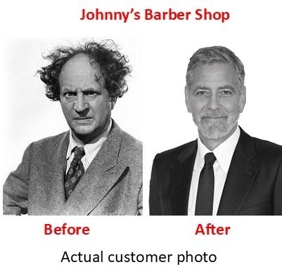 Johnny’s Barber Shop Logo