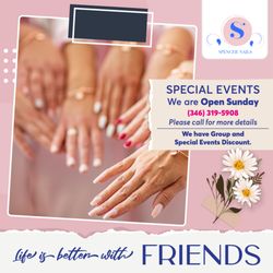 Spencer Nails South - Houston - Get more for less!! 
 Group Discount for All services

It's great to spend time with friends, and especially whe