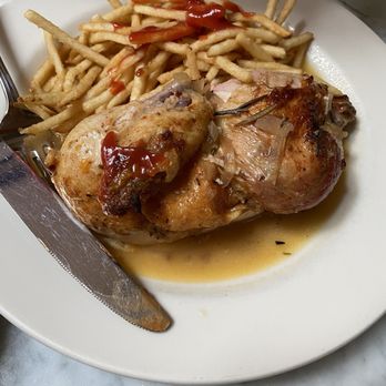 Werkstatt - Roasted chicken with fries - Austrian Near Me - Brooklyn, New York Werkstatt - Roasted chicken with fries - Austrian Near Me - Brooklyn, New York