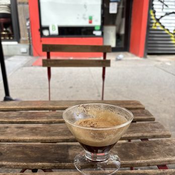 Book Club Bar - Espresso martini at the outdoor dining - Bookstores Near Me - New York, New York