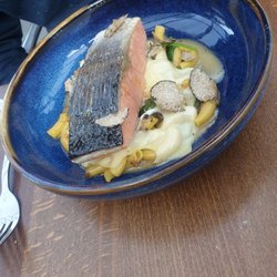 Church Green - Salmon. Mac n cheese and white truffle
