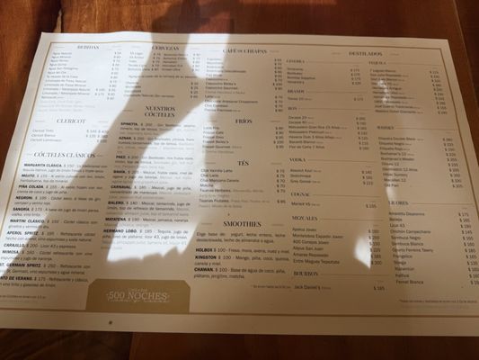 Menu photo 1 500 Noches Mérida, YUC