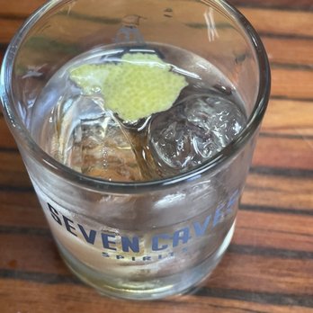 Seven Caves Spirits - A mini cocktail using the La Jolla Cove gin during a group tasting - Distilleries Near Me - San Diego, California Seven Caves Spirits - A mini cocktail using the La Jolla Cove gin during a group tasting - Distilleries Near Me - San Diego, California