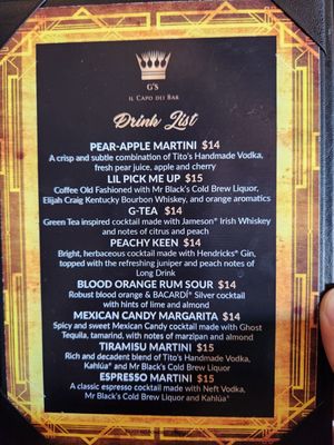 Menu photo 3 G'S IL Capo Dei Bar El Segundo, CA Menu photo 3 G'S IL Capo Dei Bar El Segundo, CA