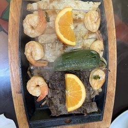 Jalapeno's Cuisine - Jalapeños Fajitas Trio!  Beef, tender chicken and grilled shrimp!