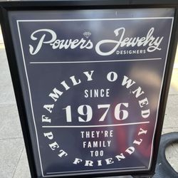 Powers Jewelry Designers - Sign outside of store