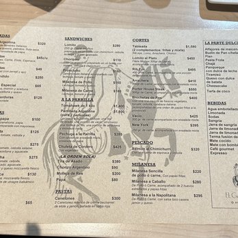 El Gaucho Argentino - Menu - Argentine Near Me - Playas de Rosarito, BCN