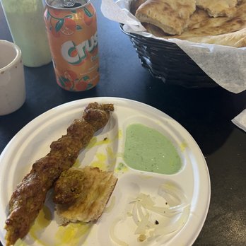 Bismillah Restaurant - #4 Chicken Seekh Kabab and bread - Indian Near Me - San Pablo, California