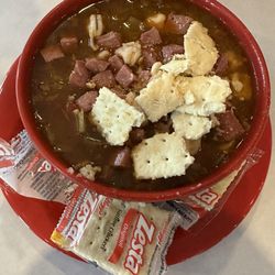 Gumbo - great favor and you can make a meal out of it. We enjoyed it there and took the rest home. Had it the next day for lunch.