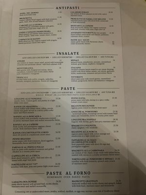 Menu photo 1 Vittorio's San Diego, CA Menu photo 1 Vittorio's San Diego, CA