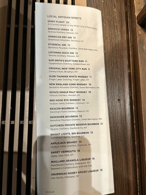 Menu photo 4 American Bounty Restaurant Hyde Park, NY
