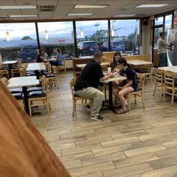 Empty, but still 20+ minutes for two cheeseburgers.