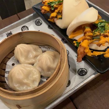 1-800-Lucky - Soupy dumplings + soft shell crab bun - Asian Fusion Near Me - Miami, Florida 1-800-Lucky - Soupy dumplings + soft shell crab bun - Asian Fusion Near Me - Miami, Florida