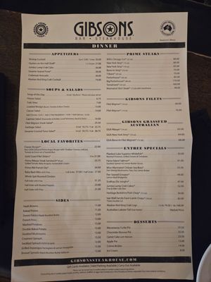 Menu photo 3 Gibsons Bar & Steakhouse Rosemont, IL Menu photo 3 Gibsons Bar & Steakhouse Rosemont, IL