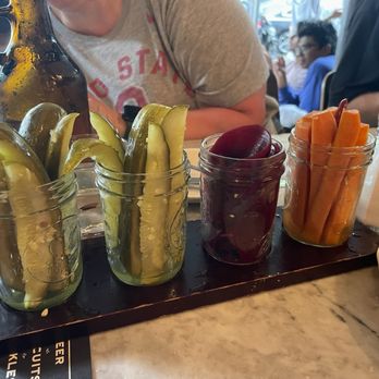 Jacob's Pickles - 4 Pickle Sampler - Comfort Food Near Me - New York, New York Jacob's Pickles - 4 Pickle Sampler - Comfort Food Near Me - New York, New York