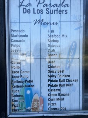 Menu photo 2 La Parada De Los Surfers Isabela, PR Menu photo 2 La Parada De Los Surfers Isabela, PR