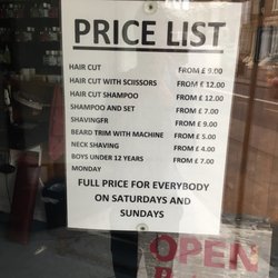Peter's Barber Shop - Price list