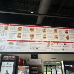 Menu board, lots of choices.