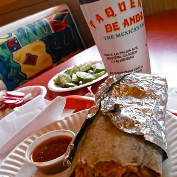 Taqueria De Anda - bean, cheese, & rice burrito - Mexican Near Me - Fullerton, California