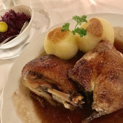 Hotel Schwarzer Bär - Stewed duck breast with haunch of duck. Except they double downed on haunch - which was even better for me. Includes purple cabbage.