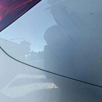 PrimeWash Express - Upland - You can clearly see where the machine left scratches. There were zero marks here before the 4th wash - Car Wash Near Me - Upland, California PrimeWash Express - Upland - You can clearly see where the machine left scratches. There were zero marks here before the 4th wash - Car Wash Near Me - Upland, California