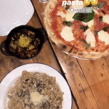 Gusto 101 - Margarita pizza, brussel sprouts & THE MUSHROOM TRUFFLE PASTA - Italian Near Me - Toronto, Ontario Gusto 101 - Margarita pizza, brussel sprouts & THE MUSHROOM TRUFFLE PASTA - Italian Near Me - Toronto, Ontario