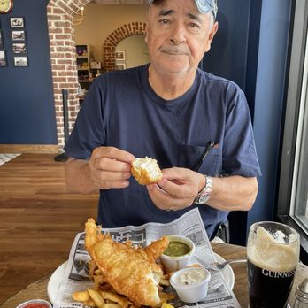 The Crown & Anchor Pub - Eating English style fish and chips. - Pubs Near Me - Pooler, Georgia