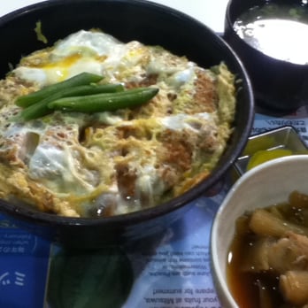 Miyabi-Tei - Katsudon with miso soup and some pickled stuff - Japanese Near Me - Costa Mesa, California