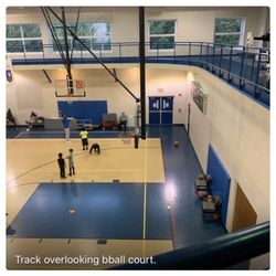 East Lake Branch YMCA - Track overlooking basketball court.