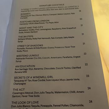 Flûte London - Cocktail list - Restaurants Near Me - London, XGL
