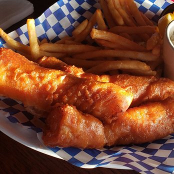 Alpine Tavern & Grill - Fiah n chips pretty yummy including the unique cole slaw. - Sports Bars Near Me - Alpine, California