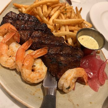 The Brass Fork - Steak and shrimp meal with garlic fries - Cafes Near Me - Las Vegas, Nevada The Brass Fork - Steak and shrimp meal with garlic fries - Cafes Near Me - Las Vegas, Nevada