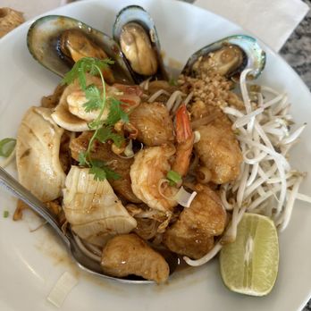 Simply Fresh Thai - Mixed seafood Pad Thai. - Thai Near Me - Chula Vista, California Simply Fresh Thai - Mixed seafood Pad Thai. - Thai Near Me - Chula Vista, California