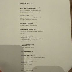 Restaurant Gastronomique de Valrugues - Menu