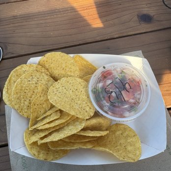 Green Go Tacos - The questioned chips and pico - Food Trucks Near Me - Eugene, Oregon