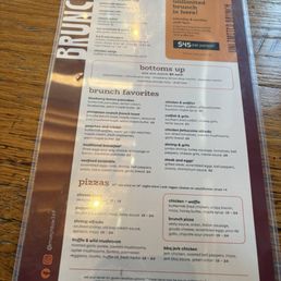 Brunch menu