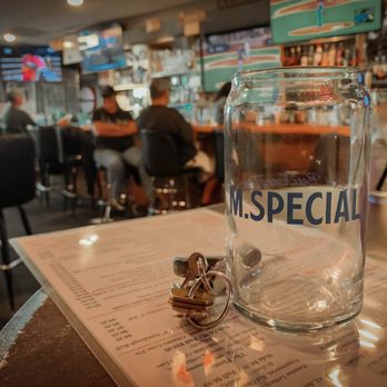 Roundin' Third -  glass of water on a table - Dive Bars Near Me - Goleta, California