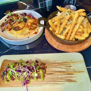 Miso Mozza - Wagyu sticks, truffle fries, and shrimp - Asian Fusion Near Me - Providence, Rhode Island