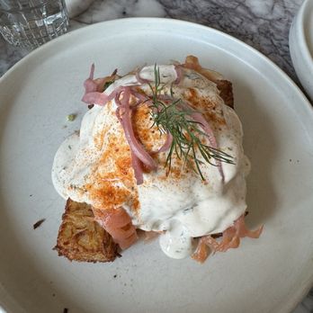 Moonlark’s Dinette - Latke Smoked Salmon* so so so good!! - Diners Near Me - Los Angeles, California Moonlark’s Dinette - Latke Smoked Salmon* so so so good!! - Diners Near Me - Los Angeles, California