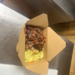 Jerk chicken rice&peas with cabbage