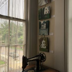 Gilchrist Gallery - Historic sewing machine on the upper level.