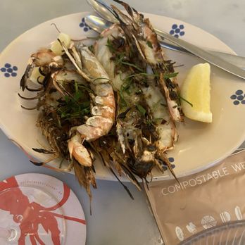 Delphine - Grilled prawns - Greek Near Me - København