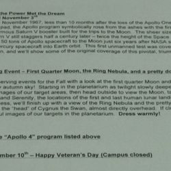 John Drescher Planetarium - 10-27-2017 was the big night.