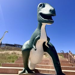 Dino statue.